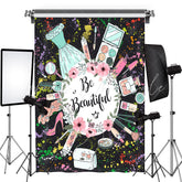 Lofaris Be Beautiful Makeup Graffiti Bridal Shower Backdrop