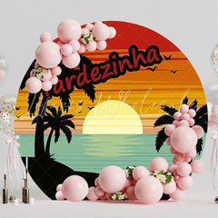 Beach Afternoon Round Backdrop for Summer Party