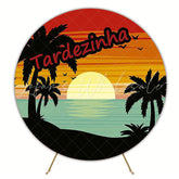 Beach Afternoon Round Backdrop for Summer Party