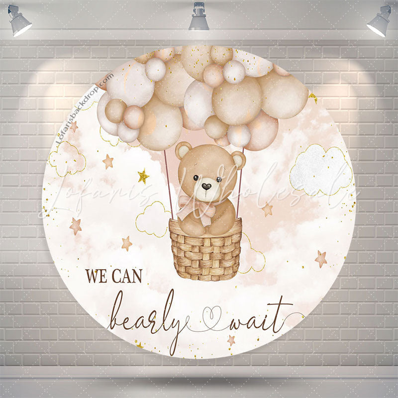 Lofaris Bearly Waiy Teddy Bear Circle Baby Shower Backdrop