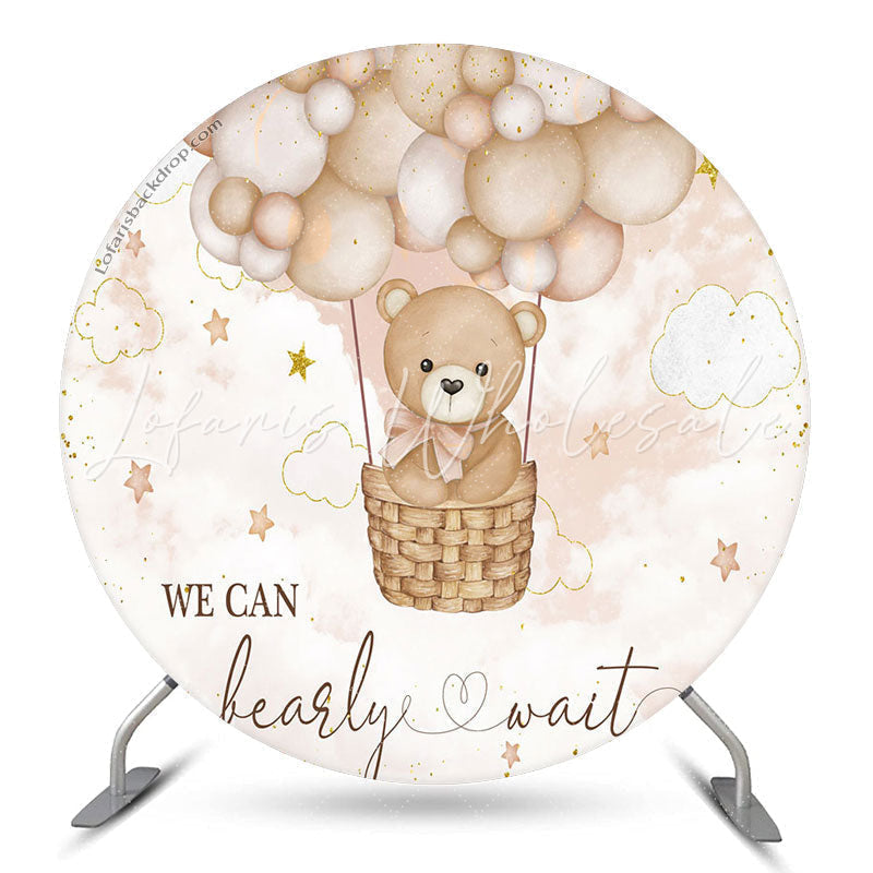 Lofaris Bearly Waiy Teddy Bear Circle Baby Shower Backdrop