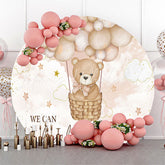 Lofaris Bearly Waiy Teddy Bear Circle Baby Shower Backdrop