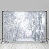 Lofaris Beautiful Black White Snow Forest Winter Backdrop