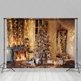 Lofaris Beautiful Christmas Tree Light Candles Backdrop