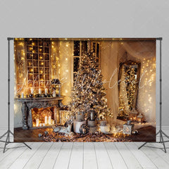 Lofaris Beautiful Christmas Tree Light Candles Backdrop
