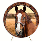 Beautiful Horse Majestic Round Backdrop for Animal Theme Party