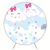 Beautiful Rain of Love Round Backdrop for Romantic Event