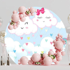Beautiful Rain of Love Round Backdrop for Romantic Event