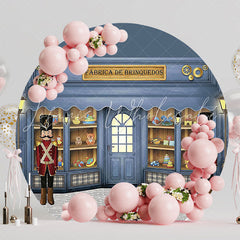 Beautiful Toy Store Fun Round Backdrop for Kids Celebration
