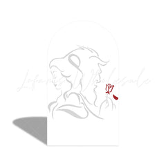Beauty And The Beast Birthday Party Arch Backdrop Wall Cloth Cover