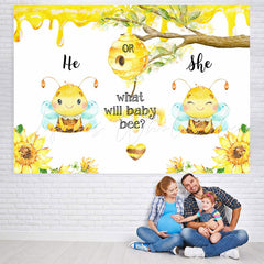 Lofaris Bee Themed Gender Reveal Backdrop Cute Party