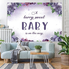Lofaris Berry Sweet Baby On the Way Backdrop for Shower