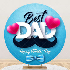 Lofaris Best Dad Blue Beard Love Round Fathers Day Backdrop