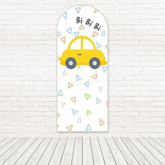 Bi Bi Bi Toy Car Racing Lane Track Arch Backdrop For Birthday Action