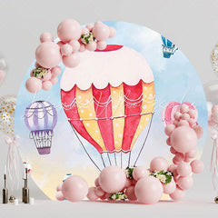 Big Balloon Round Backdrop for Kids Birthday Party