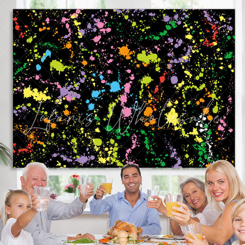 Lofaris Black And Colored Graffiti Wall Backdrop For Party