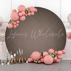 Lofaris Black And Grey Gradient Circle Birthday Backdrop