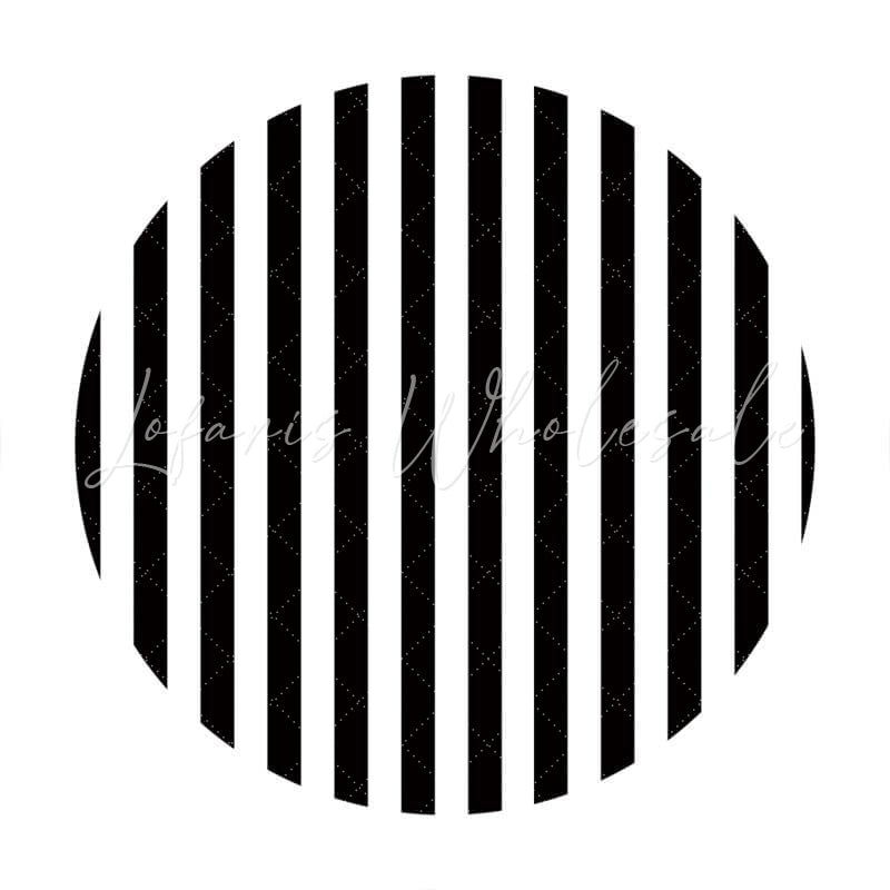Lofaris Black And White Lins Simple Round Baby Shower Backdrop