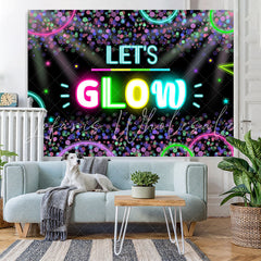 Lofaris Black Color Circle Lets Glow Bokeh Backdrop For Party