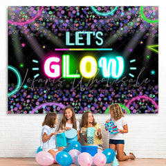 Lofaris Black Color Circle Lets Glow Bokeh Backdrop For Party