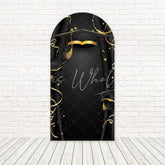 Black Gold Graduation Glow Arch Backdrop For Elegant Celebration