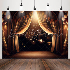Lofaris Black Gold Warm Light Curtain Birthday Backdrop
