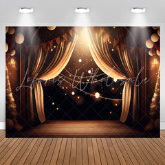 Lofaris Black Gold Warm Light Curtain Birthday Backdrop