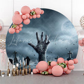 Lofaris Black Moon Night Scary Hand Halloween Theme Backdrop
