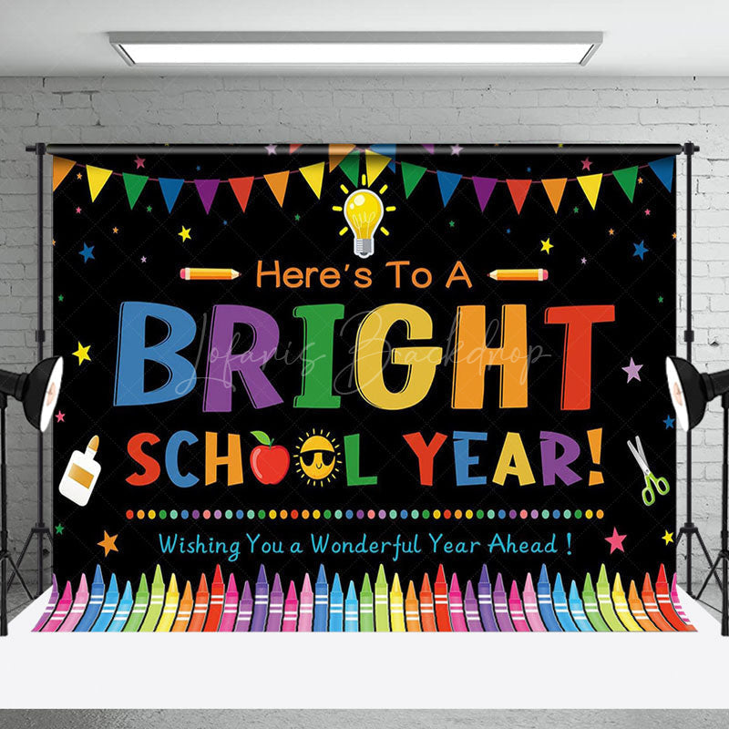 Lofaris Black Pencil Heres To A Bright School Year Backdrop