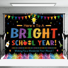 Lofaris Black Pencil Heres To A Bright School Year Backdrop