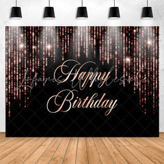 Lofaris Black Pink Sparkling Strings Birthday Party Backdrop