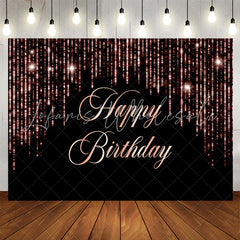 Lofaris Black Pink Sparkling Strings Birthday Party Backdrop