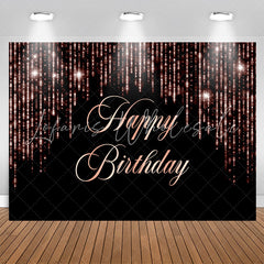 Lofaris Black Pink Sparkling Strings Birthday Party Backdrop