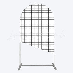 Black White Grid Arch Backdrop for Stylish Event Scene