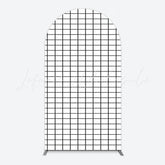 Black White Grid Arch Backdrop for Stylish Event Scene