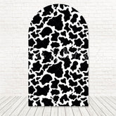 Black White Pattern Chic Vibe Arch Backdrop For Stylish Event
