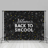 Lofaris Black White Welcome Back To School Party Backdrop