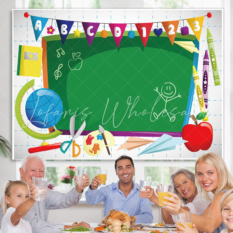 Lofaris Blackboard Classroom for Kids Backdrop Photoshoot