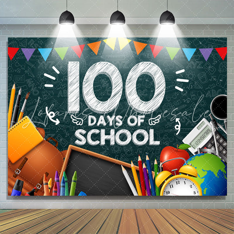 Lofaris Blackboard Color Pencil Back To School Backdrop