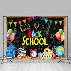 Lofaris Blackboard Flags Balloons Back To School Backdrop