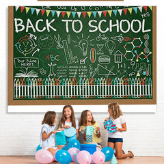 Lofaris Blackboard graffiti alphabet back to school Backdrop