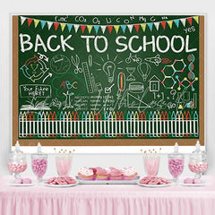Lofaris Blackboard graffiti alphabet back to school Backdrop