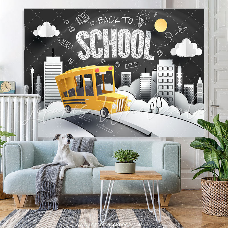 Lofaris Blackboard Pattern Back To School Backdrop For Students