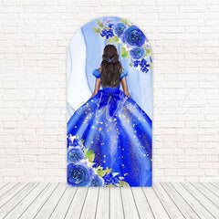Blue 15 Years Quincea?era Elegant Arch Backdrop For Grand Events