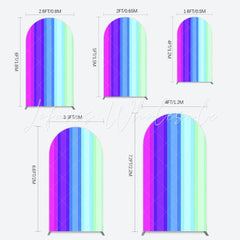 Blue ABC Colors Arch Backdrop for School Party Theme