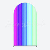 Blue ABC Colors Arch Backdrop for School Party Theme