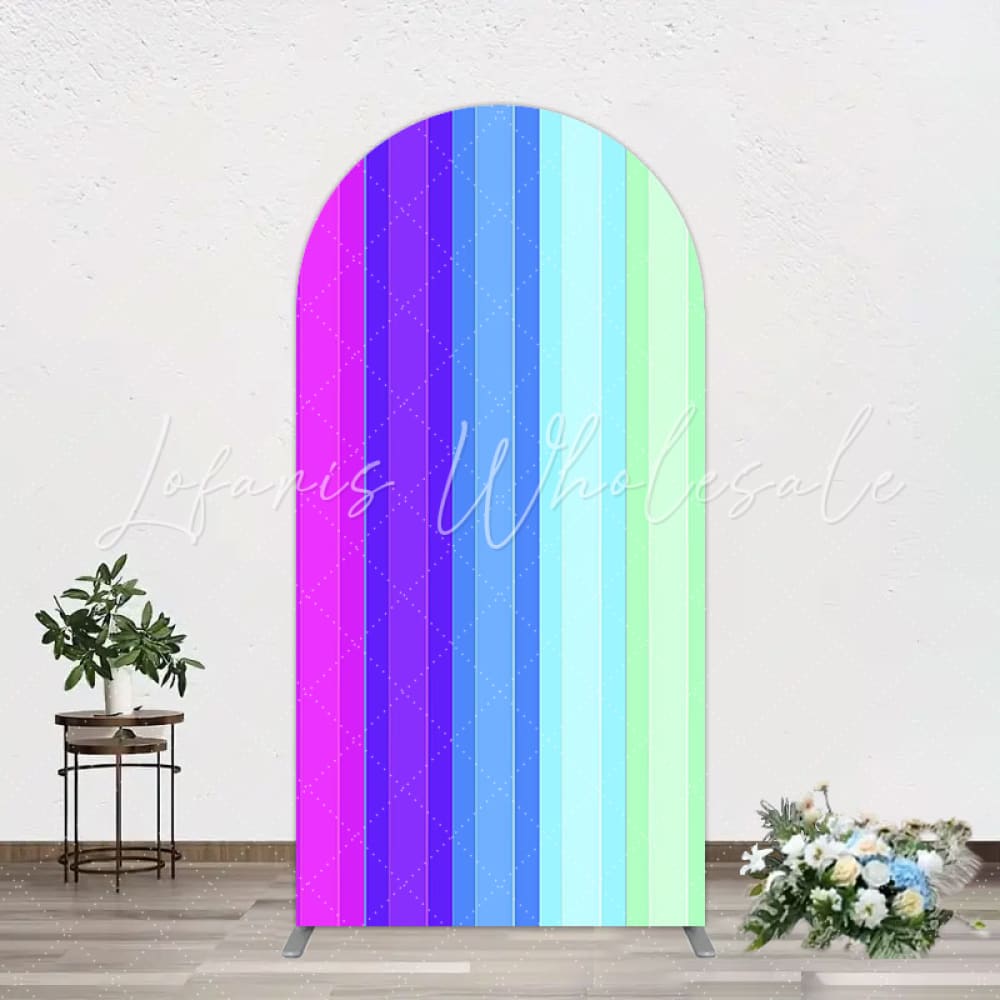 Blue ABC Colors Arch Backdrop for School Party Theme