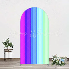 Blue ABC Colors Arch Backdrop for School Party Theme