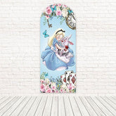 Blue Alice In Wonderland Tea Magic Arch Backdrop For Girl Birthday
