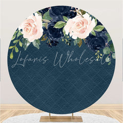 Lofaris Blue And Floral Simple Lovely Circle Backdrop For Girl